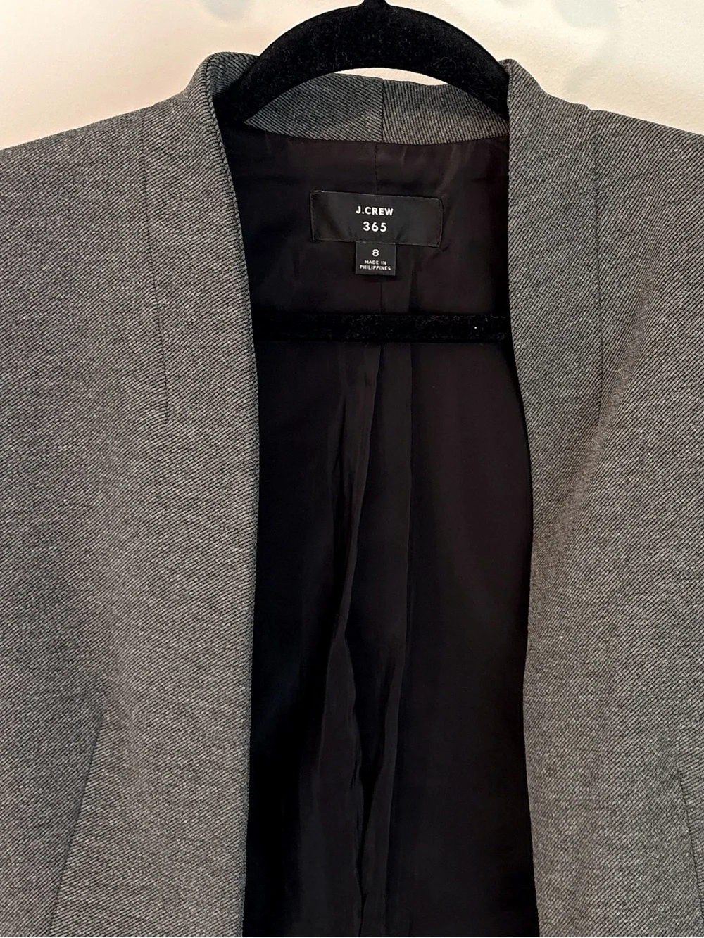J. Crew 365 Going Out Charcoal Gray Blazer Jacket 8